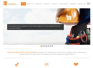 How zahran-om.com looks like on a tablet such as an iPad.