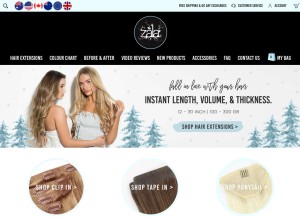 How zalahair.com looks like on a tablet such as an iPad.