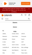 How zalando.be looks like on a mobile device such as an iPhone.
