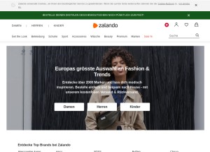 How zalando.ch looks like on a tablet such as an iPad.