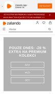 How zalando.cz looks like on a mobile device such as an iPhone.
