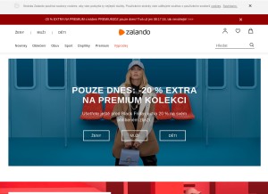 How zalando.cz looks like on a tablet such as an iPad.