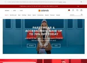 How zalando.de looks like on a tablet such as an iPad.