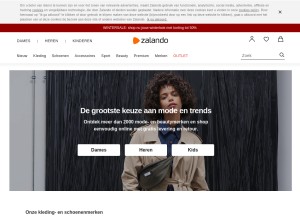 How zalando.nl looks like on a tablet such as an iPad.