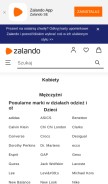 How zalando.pl looks like on a mobile device such as an iPhone.
