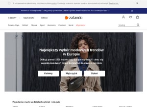 How zalando.pl looks like on a tablet such as an iPad.