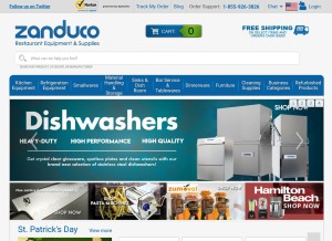 How zanduco.com looks like on a tablet such as an iPad.