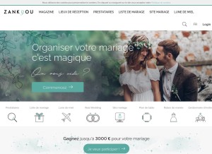 How zankyou.com looks like on a tablet such as an iPad.