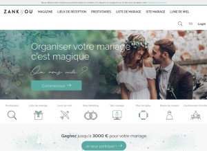 How zankyou.fr looks like on a tablet such as an iPad.