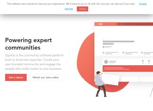 How zapnito.com looks like on a tablet such as an iPad.