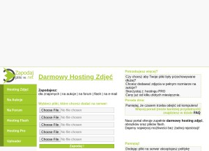 How zapodaj.net looks like on a tablet such as an iPad.