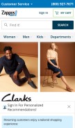 How zappos.com looks like on a mobile device such as an iPhone.