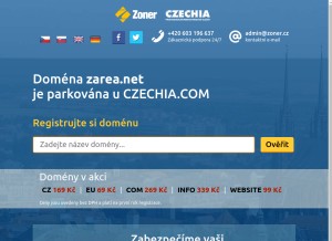 How zarea.net looks like on a tablet such as an iPad.