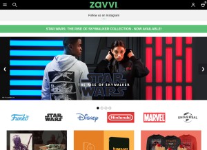 How zavvi.com looks like on a tablet such as an iPad.