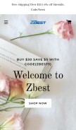 How zbest.com looks like on a mobile device such as an iPhone.