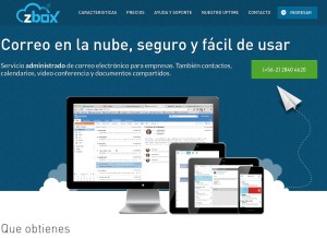 How zboxapp.com looks like on a tablet such as an iPad.