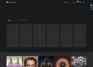 How zbrushcentral.com looks like on a tablet such as an iPad.