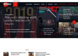 How zdnet.com looks like on a tablet such as an iPad.