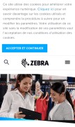 How zebra.com looks like on a mobile device such as an iPhone.