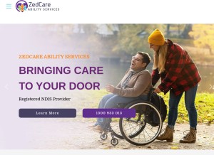 How zedcare.com.au looks like on a tablet such as an iPad.