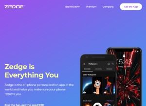 How zedge.me looks like on a tablet such as an iPad.