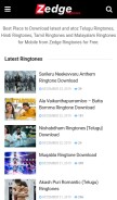 How zedgeringtones.in looks like on a mobile device such as an iPhone.