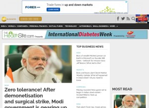 How zeebiz.com looks like on a tablet such as an iPad.