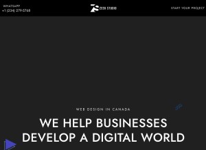 How zeekstudio.ca looks like on a tablet such as an iPad.