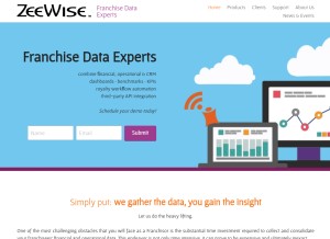 How zeewise.net looks like on a tablet such as an iPad.