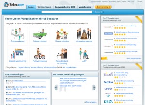 How zeker.com looks like on a tablet such as an iPad.