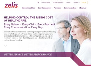 How zelis.com looks like on a tablet such as an iPad.