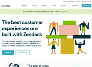 How zendesk.com looks like on a tablet such as an iPad.