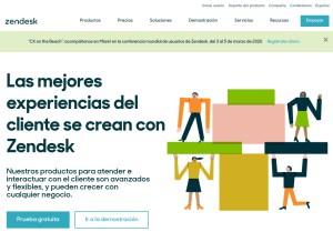 How zendesk.es looks like on a tablet such as an iPad.