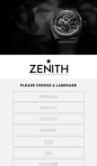 How zenith-watches.com looks like on a mobile device such as an iPhone.