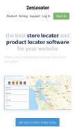 How zenlocator.com looks like on a mobile device such as an iPhone.
