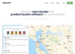 How zenlocator.com looks like on a tablet such as an iPad.