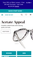 How zennioptical.com looks like on a mobile device such as an iPhone.