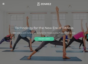 How zenrez.com looks like on a tablet such as an iPad.