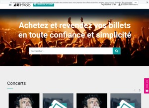 How zepass.com looks like on a tablet such as an iPad.