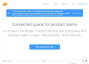 How zeplin.io looks like on a tablet such as an iPad.