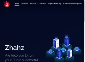 How zhahztech.com looks like on a tablet such as an iPad.