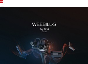 How zhiyun-tech.com looks like on a tablet such as an iPad.