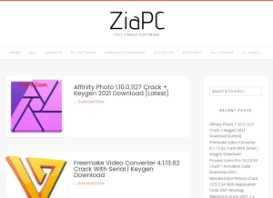 How ziapc.org looks like on a tablet such as an iPad.