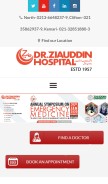 How ziauddinhospital.com looks like on a mobile device such as an iPhone.
