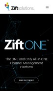 How ziftsolutions.com looks like on a mobile device such as an iPhone.