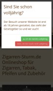 How zigarren-sturm.de looks like on a mobile device such as an iPhone.