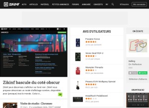 How zikinf.com looks like on a tablet such as an iPad.