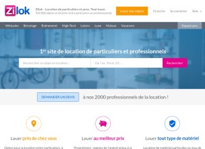 How zilok.com looks like on a tablet such as an iPad.