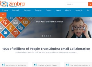 How zimbra.com looks like on a tablet such as an iPad.