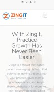 How zingitsolutions.com looks like on a mobile device such as an iPhone.